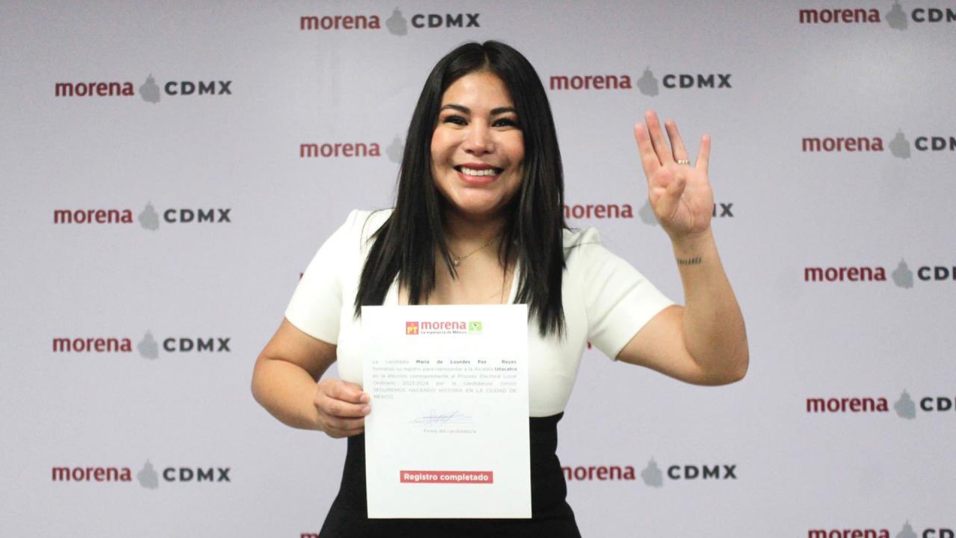 Se registra Lourdes Paz como candidata de Morena a Iztacalco
