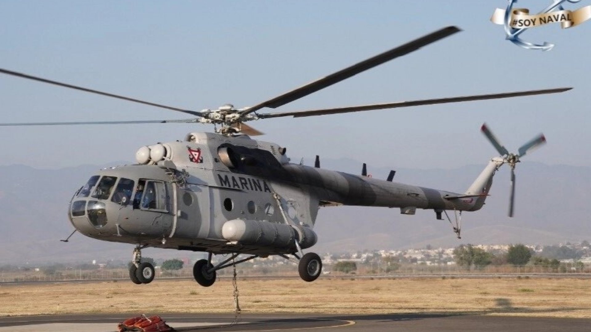 Se impacta helicóptero de Marina con cableado en Culiacán