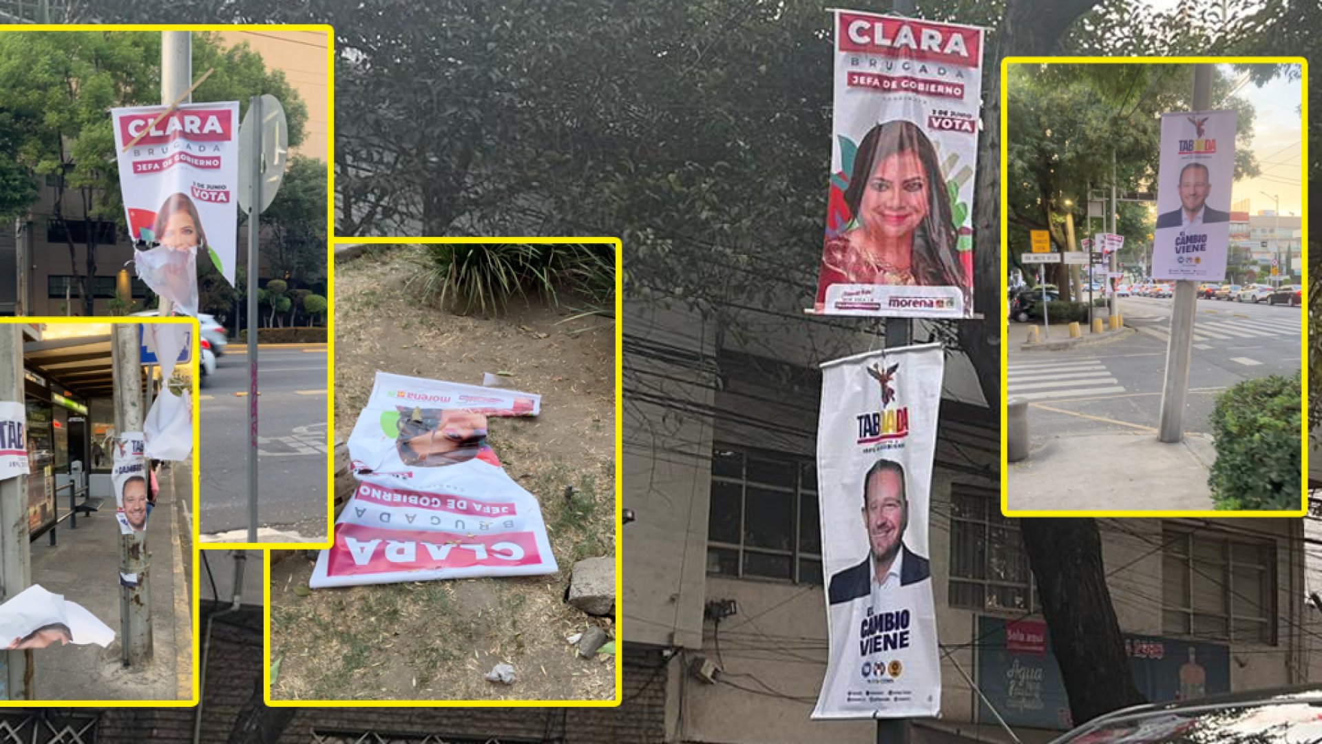 Morena acusa a Taboada de retirar propaganda de Brugada