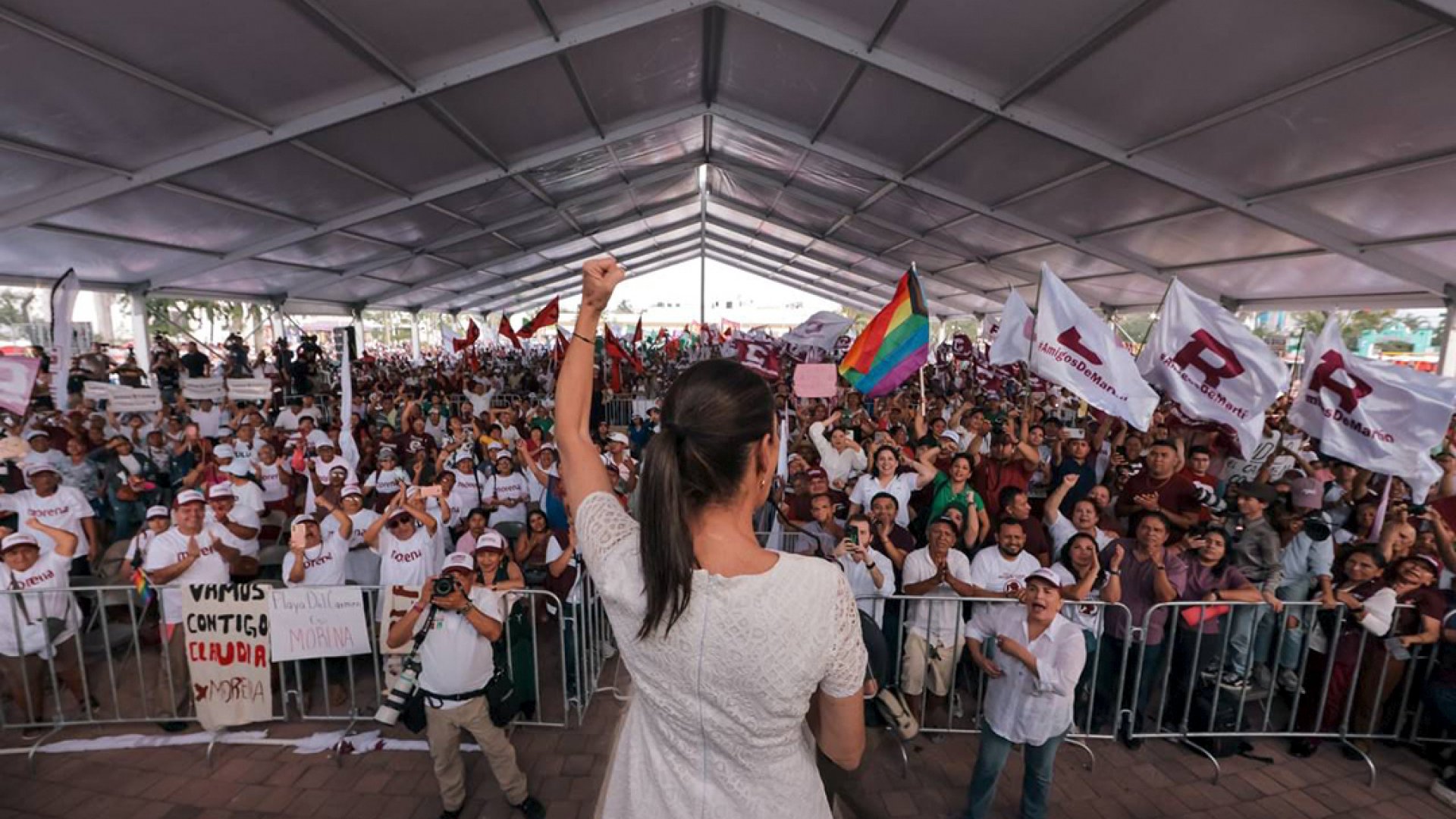 Desde playa del Carmen, Claudia Sheinbaum destaca derecho a vivienda y salario digno como como prioridad de la 4t en Quintana Roo