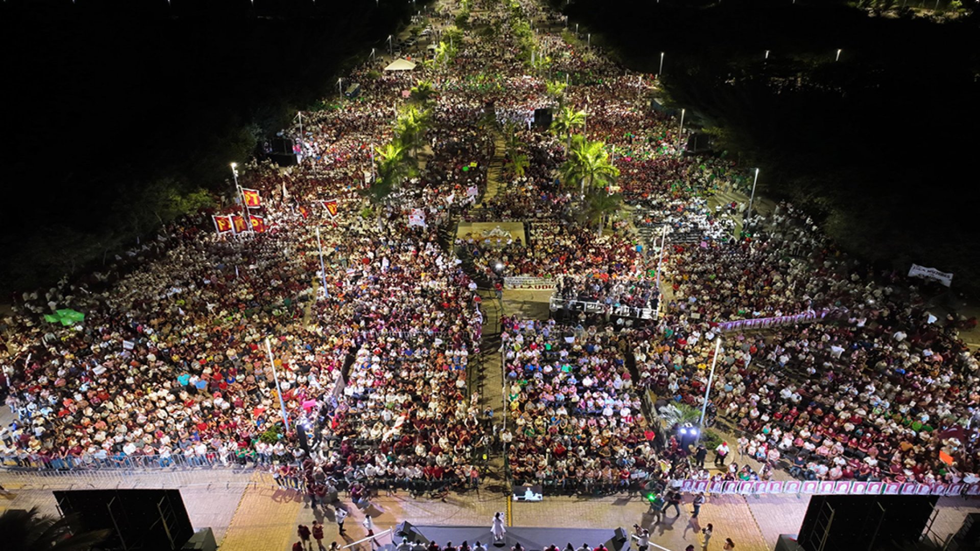 Claudia Sheinbaum es arropada por el cariño de más de 85 mil personas en Yucatán y Quintana Roo
