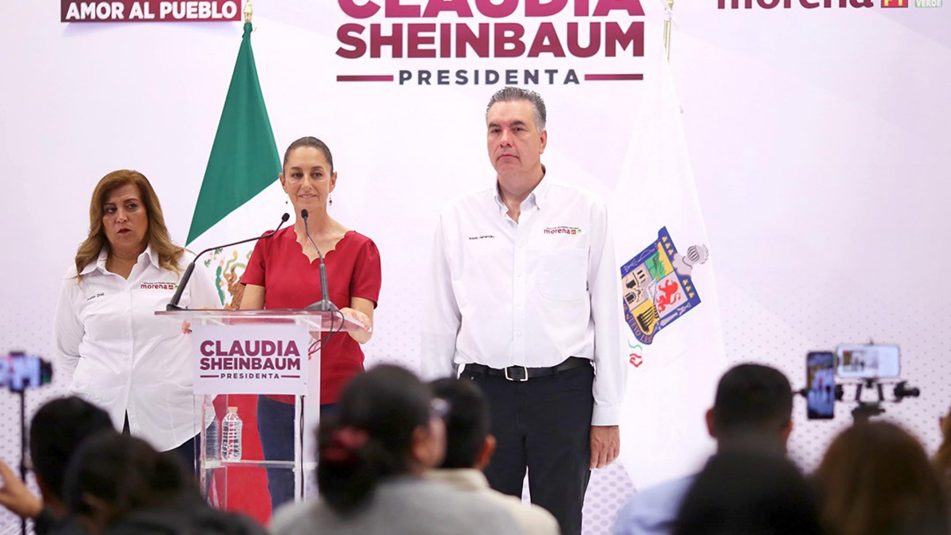 Claudia Sheinbaum reitera atención a las causas, consolidación de la Guardia Nacional, coordinación y cero impunidad como la estrategia de seguridad en Nuevo León y en todo el país.