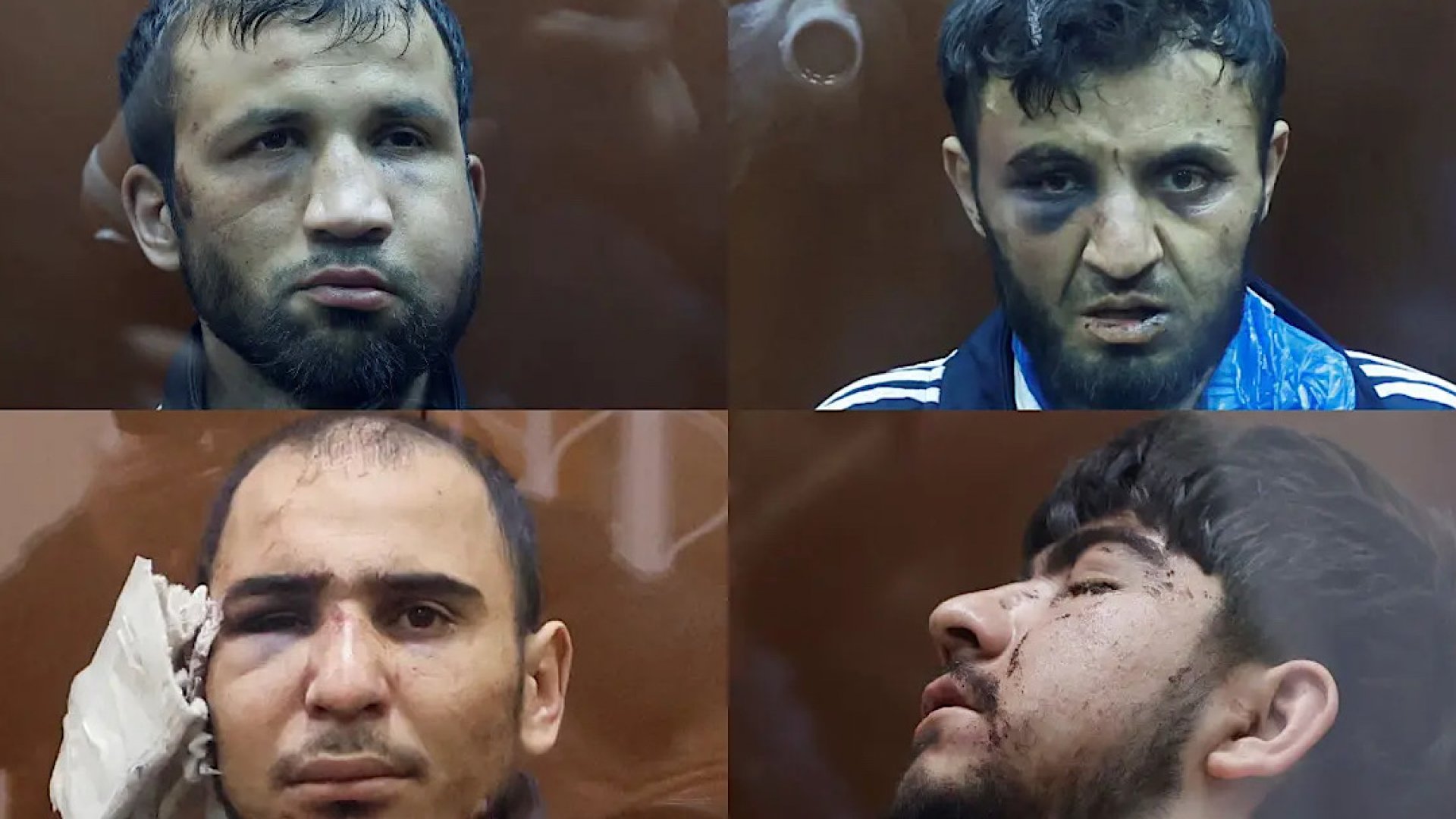 Rusia mostró golpeados a los cuatro sospechosos del ataque terrorista 
