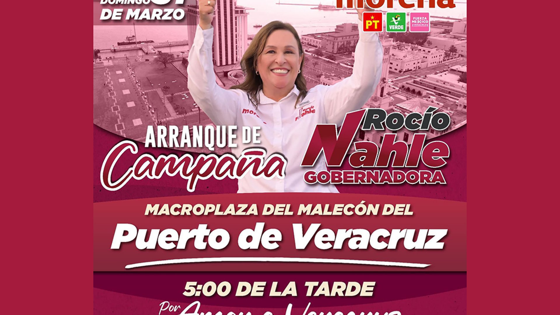 Invita Rocío Nahle inicio de campaña en Veracruz puerto