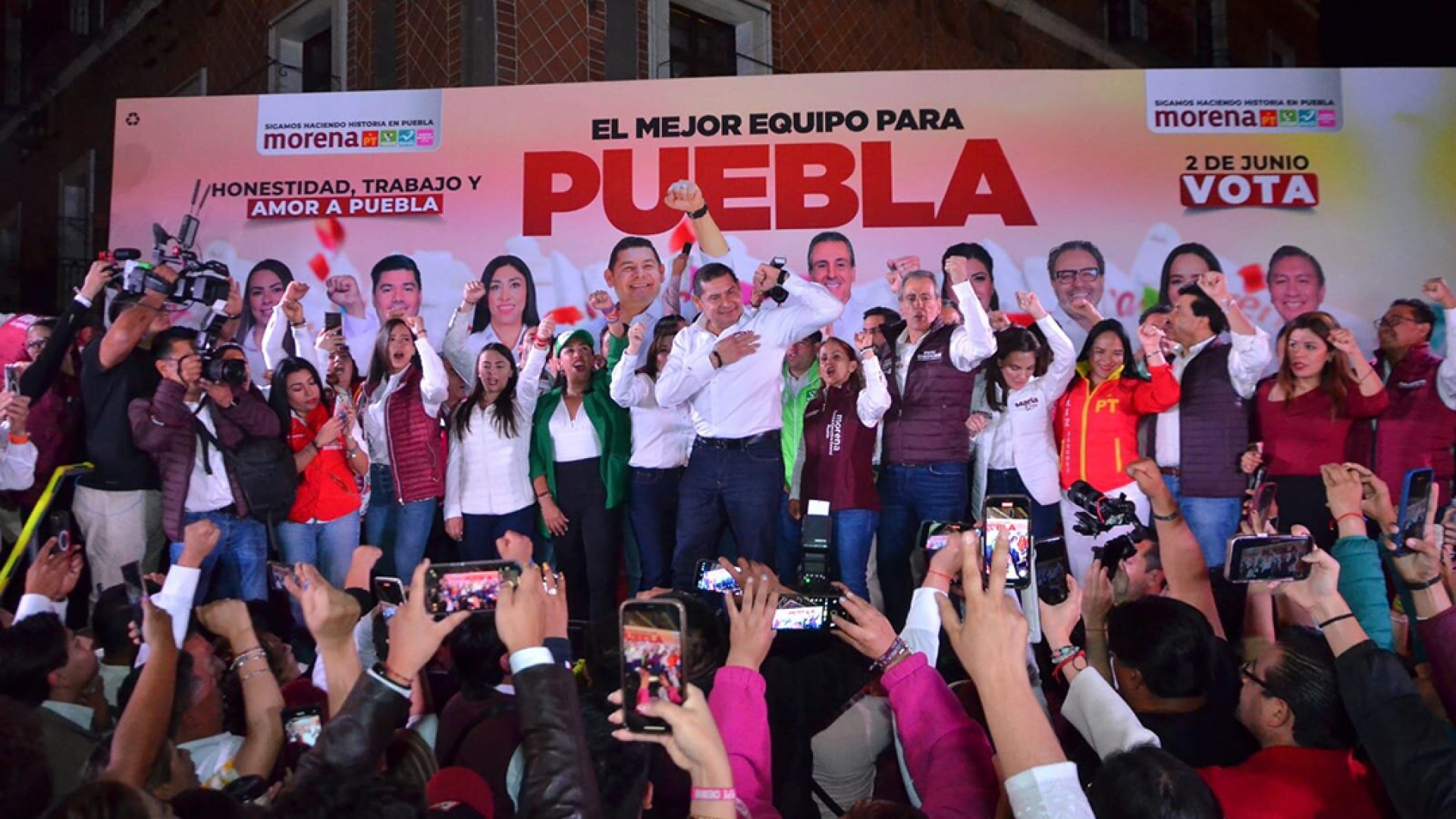 Alejandro Armenta y Pepe Chedraui inician campaña desde el corazón de Puebla