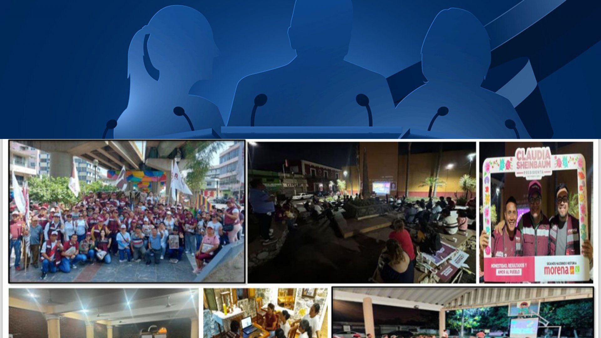 Desde Veracruz, militantes y simpatizantes apoyan a Claudia Sheinbaum en el primer debate presidencial