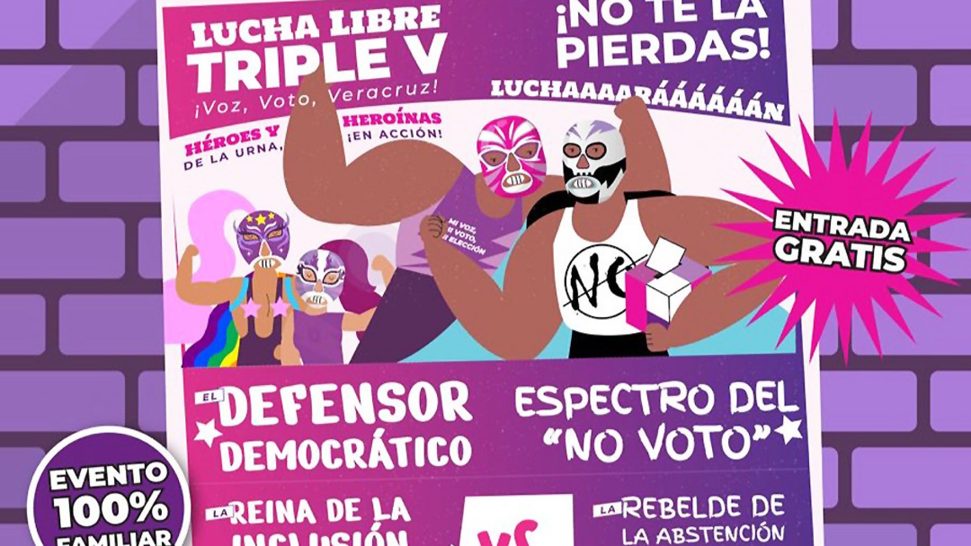 OPLE Veracruz invita a la Lucha Libre Triple V ‘Voz, Voto, Veracruz’
