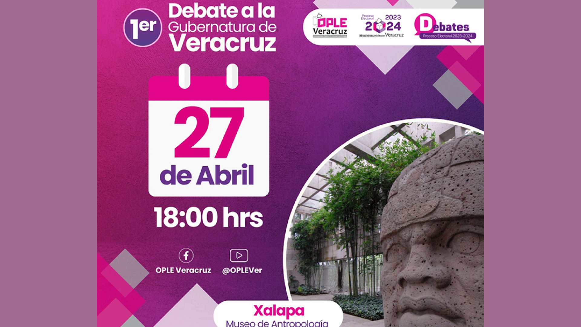 OPLE Veracruz comparte parámetros satelitales para transmisión del Primer Debate a la Gubernatura 2024