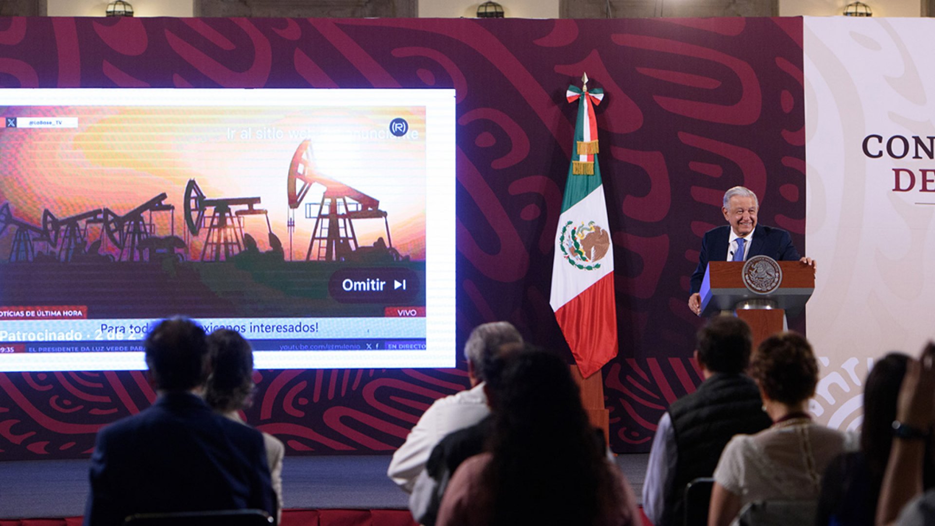 AMLO alerta sobre mensaje falso creado con IA para invertir en Pemex