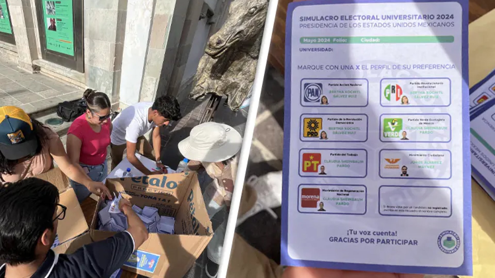 Aventaja Sheinbaum en Simulacro Electoral Universitario