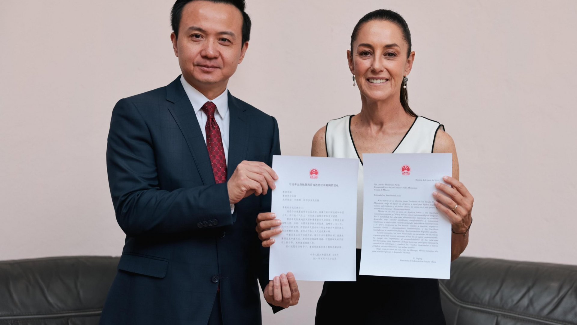 Claudia Sheinbaum va por continuidad de relaciones con china tras felicitación del presidente Xi Jinping