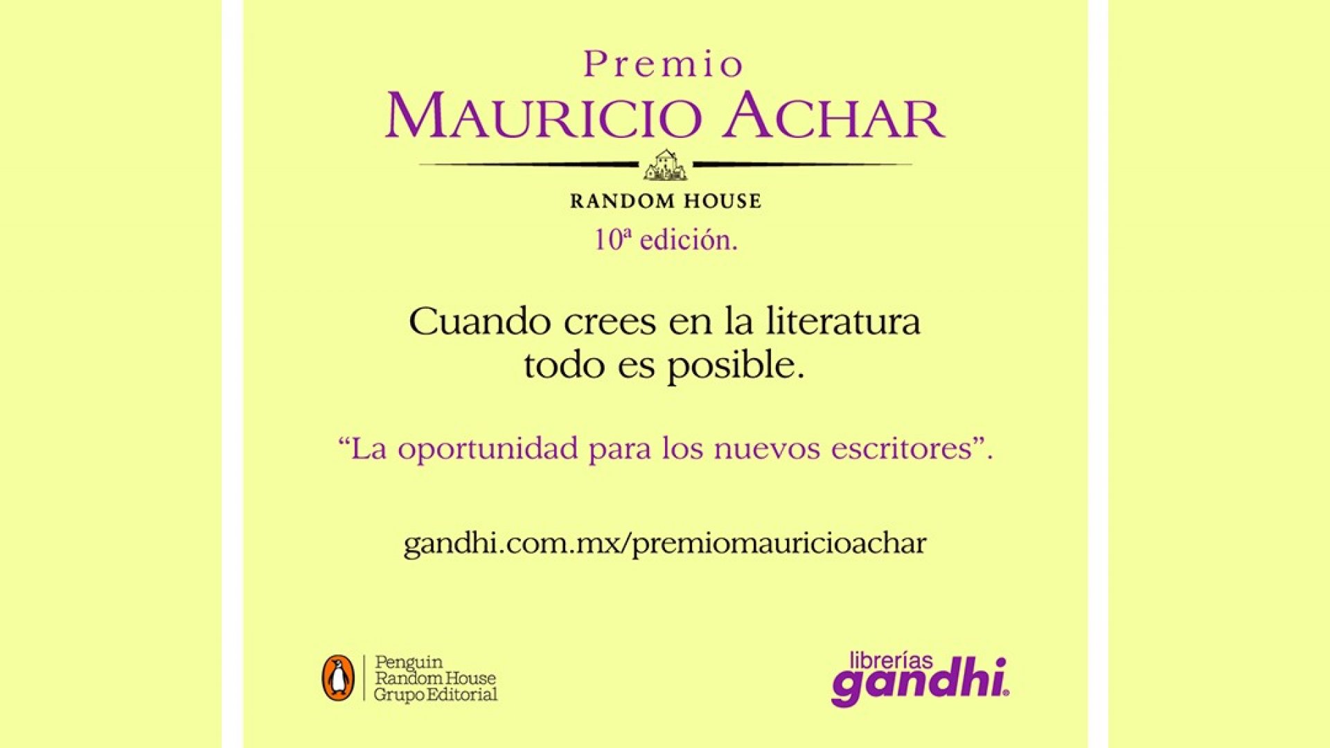¡Anímate, tú puedes ser el próximo ganador del Premio Mauricio Achar!