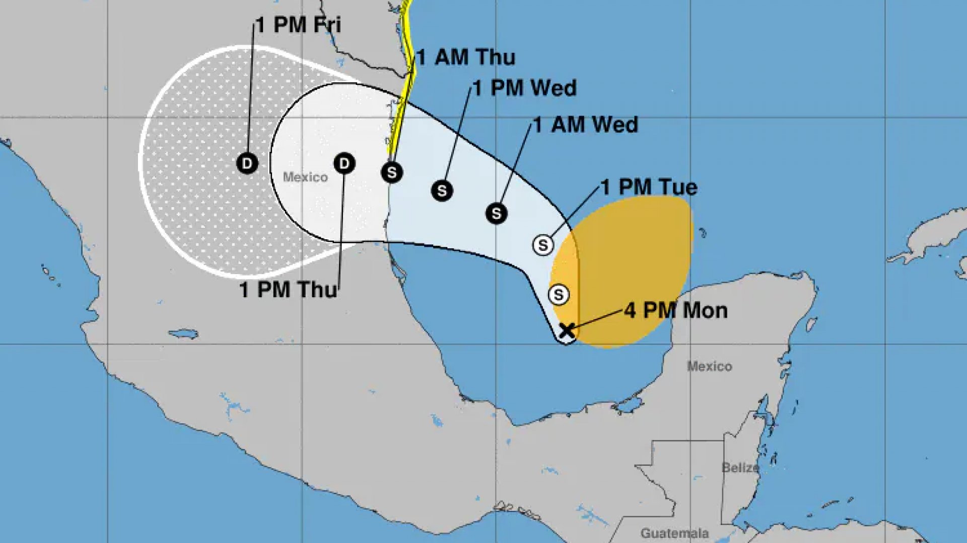 Potencial ciclón tropical se enfila hacia costas de Yucatán