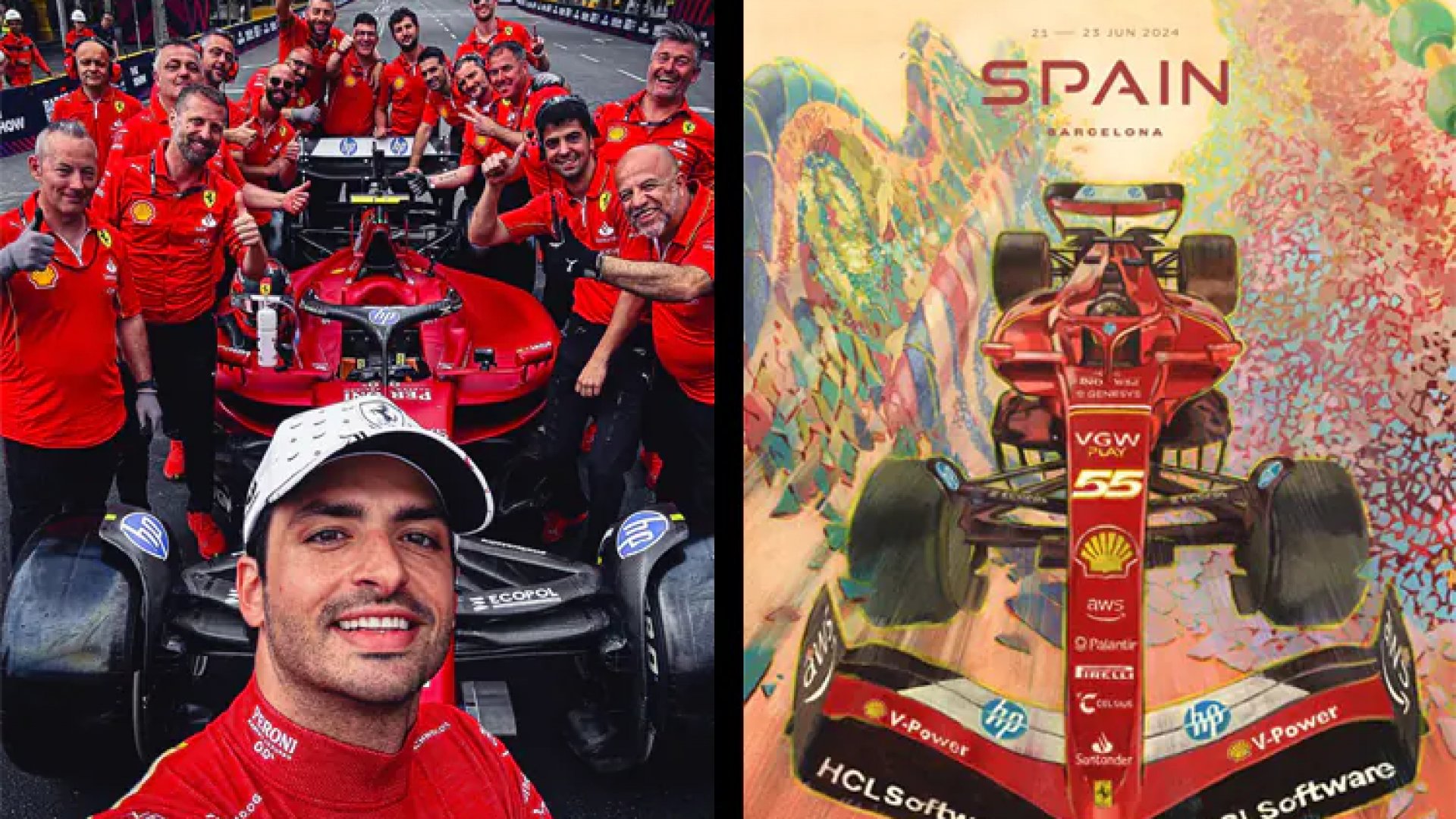 Se luce Carlos Sainz Jr. ante sus paisanos en el Road Show