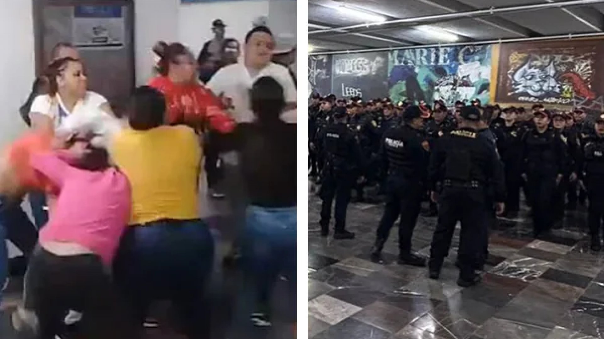 Se arma campal de ambulantes en Metro Hidalgo | Videos