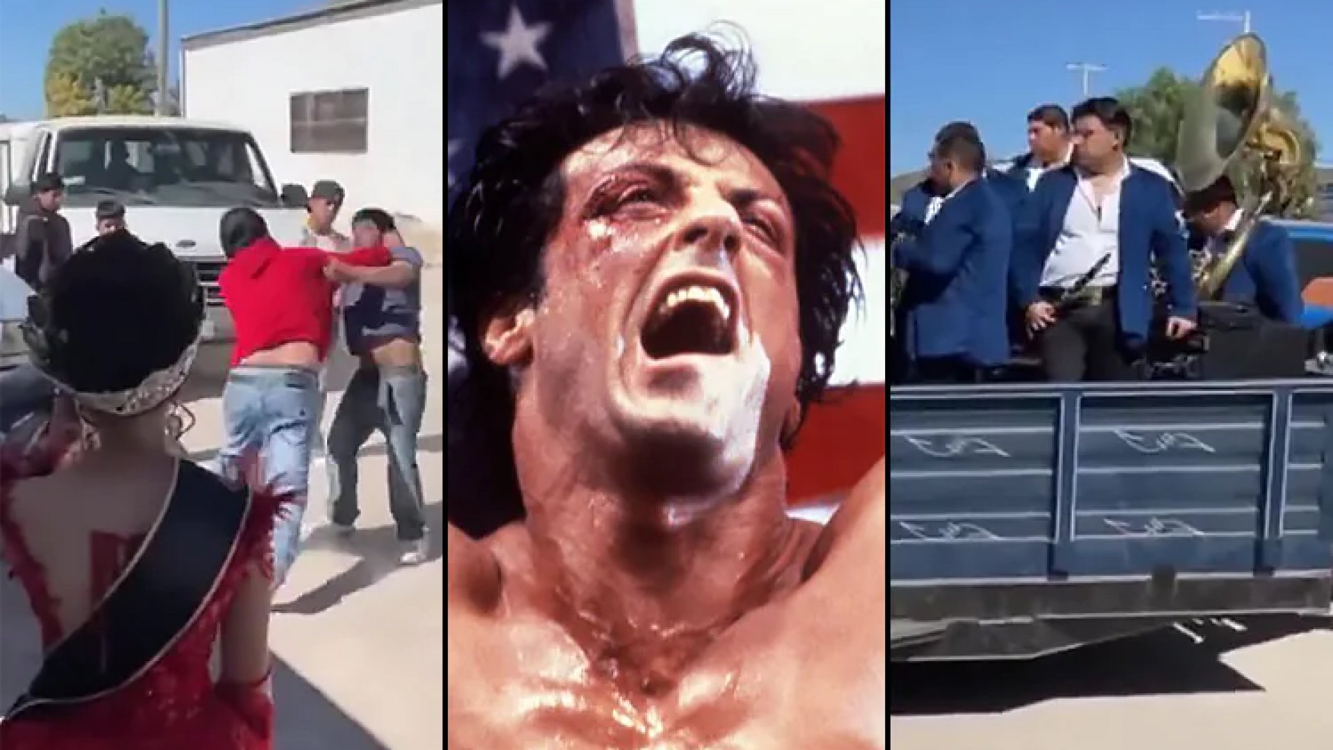 Banda “musicaliza” pelea callejera con tema de Rocky y se hace viral | Video