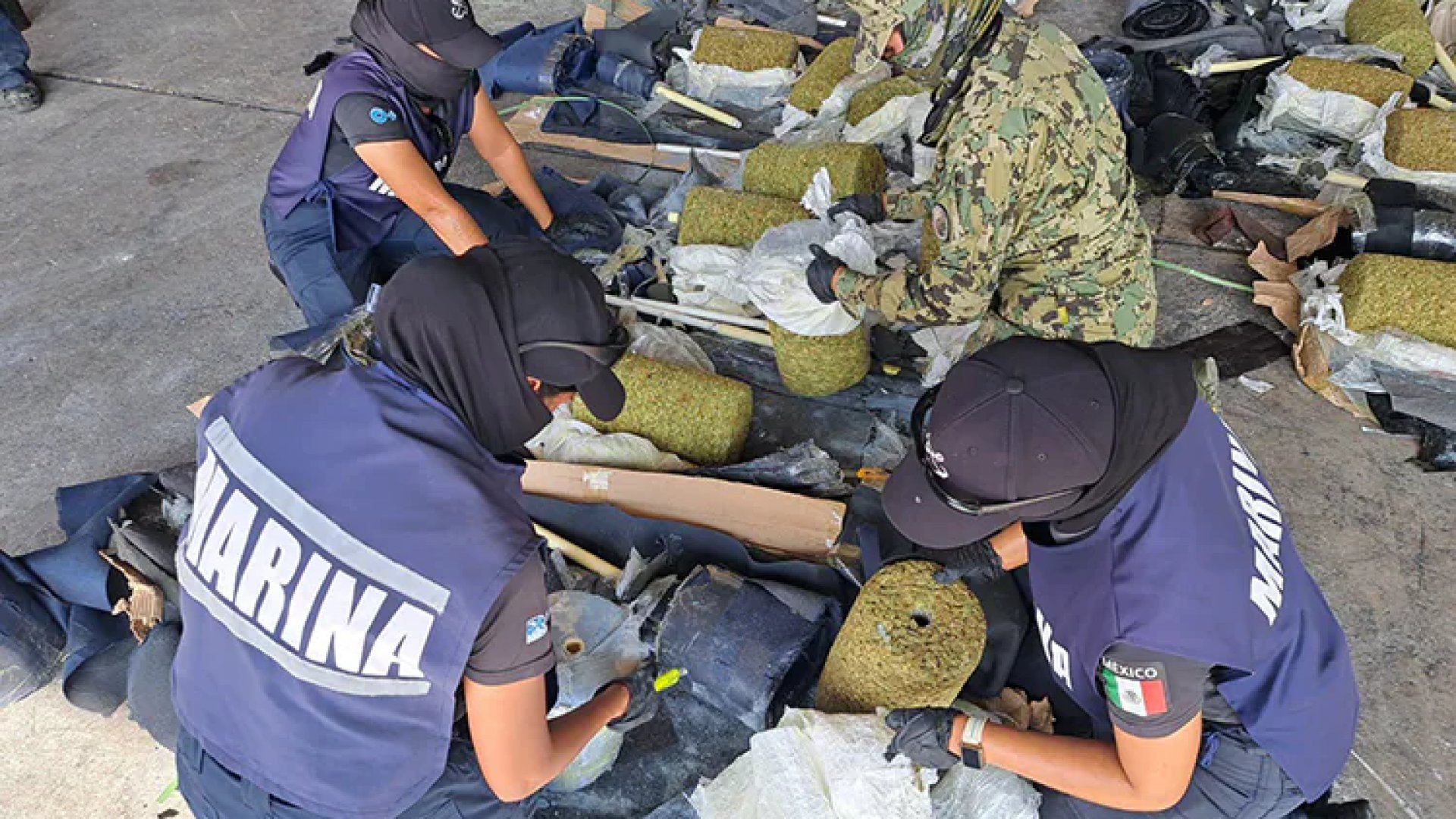 Aseguran en puerto de Veracruz más de 750 kilos de marihuana