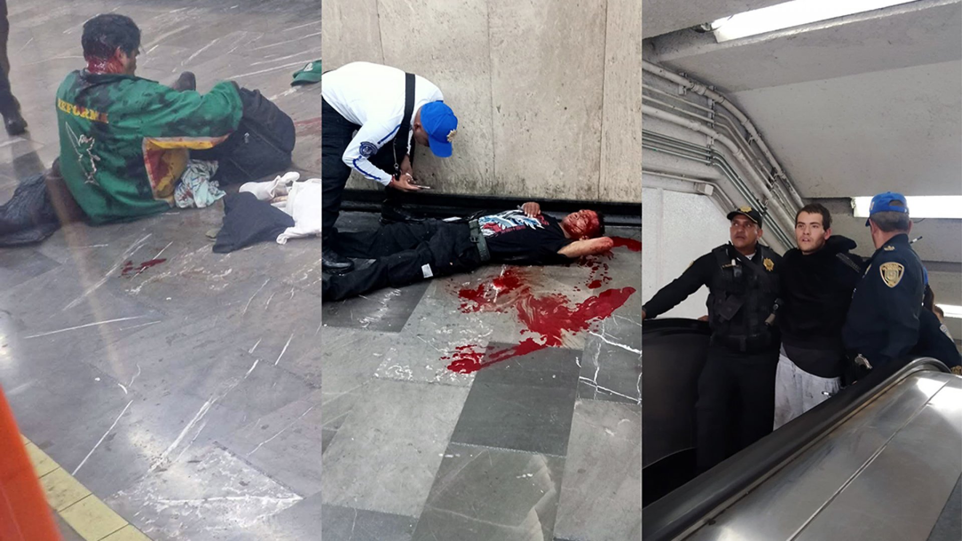 Individuo apuñaló a varias personas en el Metro Tacubaya y se arrojó a las vías