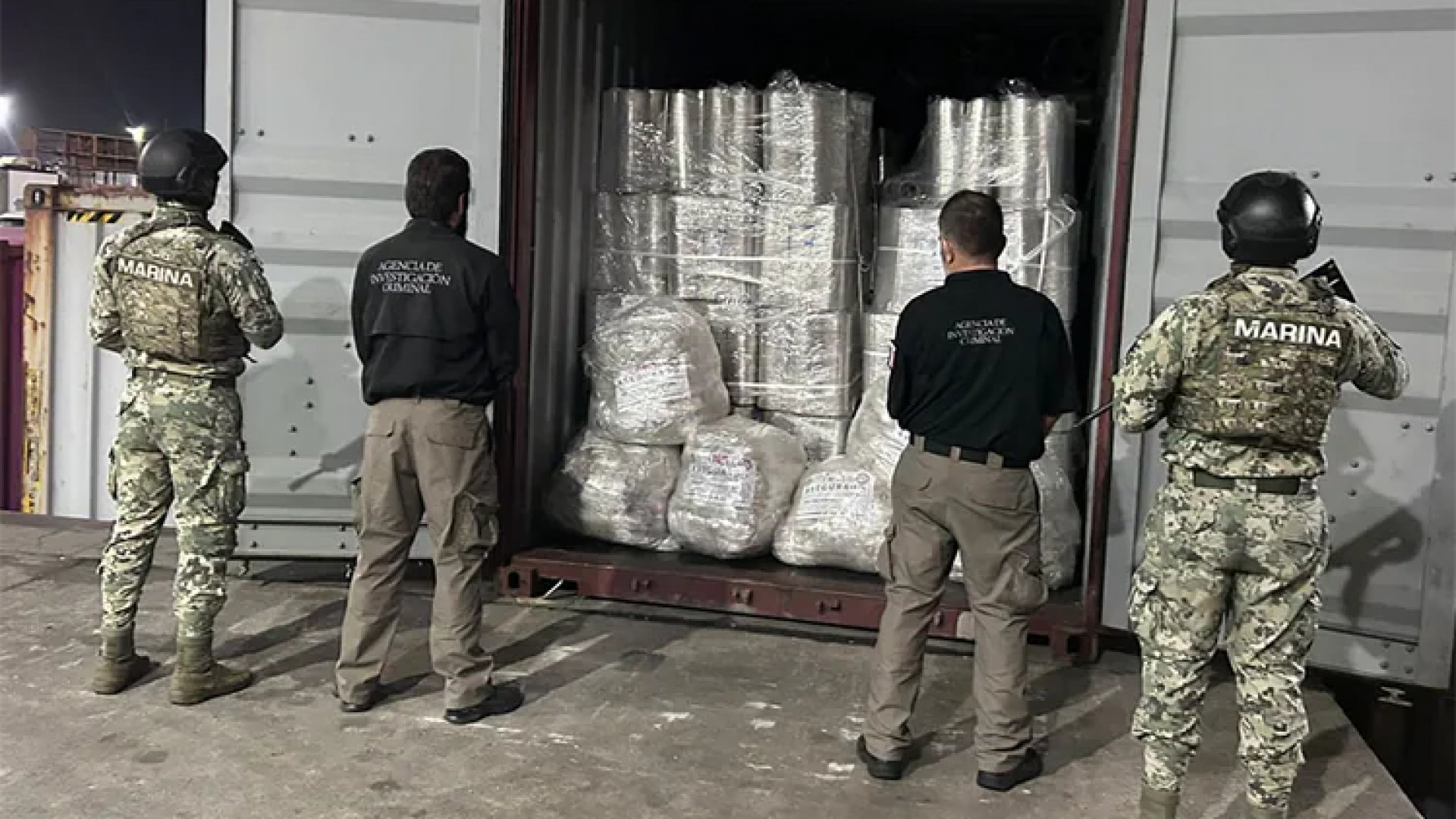 Incautan 290 kg de metanfetamina en el Puerto de Veracruz
