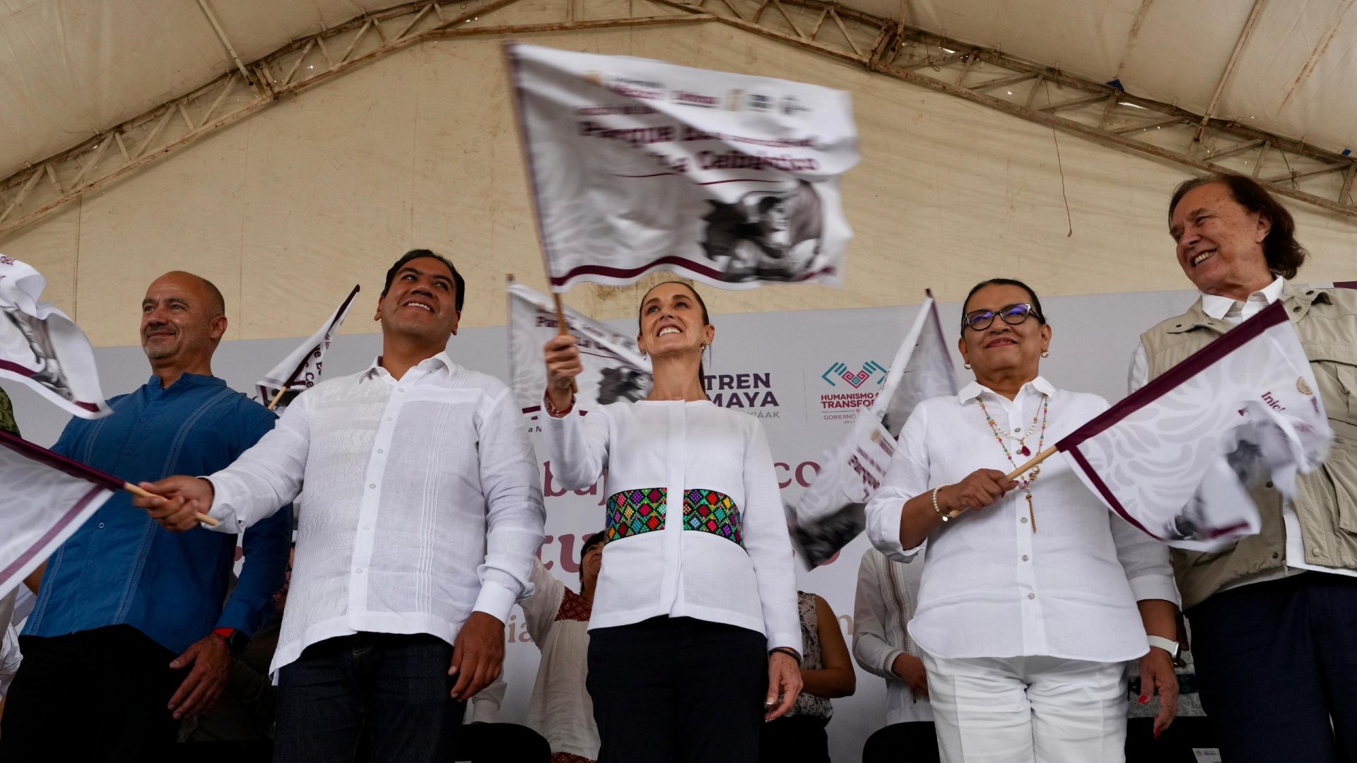 Sheinbaum inicia parque ecoturístico La Ceiba en Palenque
