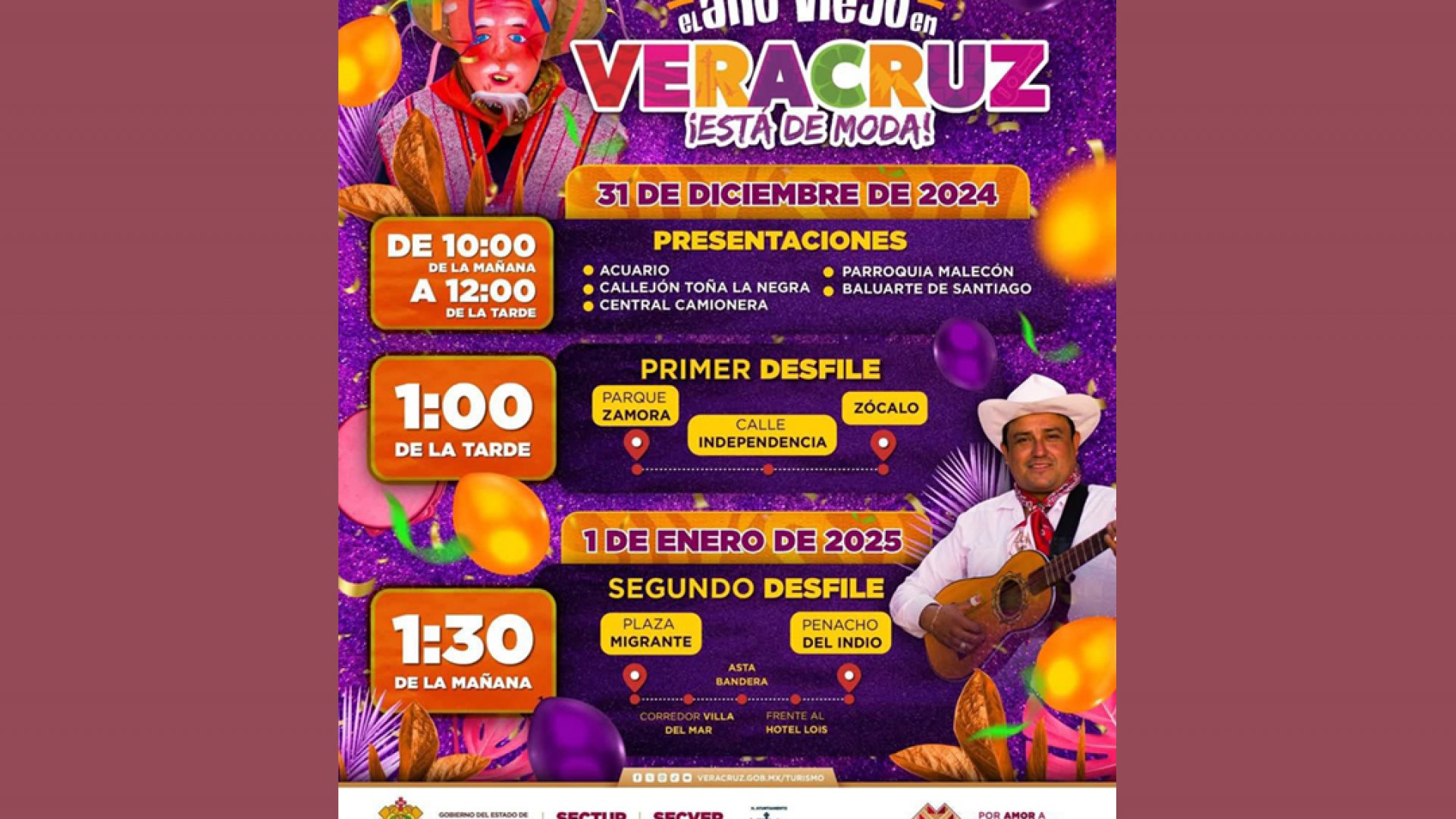 Despide el 2024 y recibe el Año Nuevo en Veracruz: programa y horario