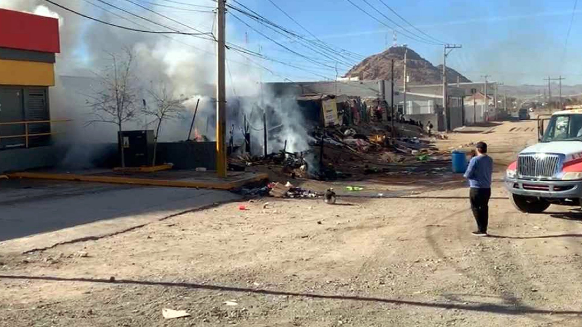 Se incendia campamento migrante en Chihuahua, reporta INM