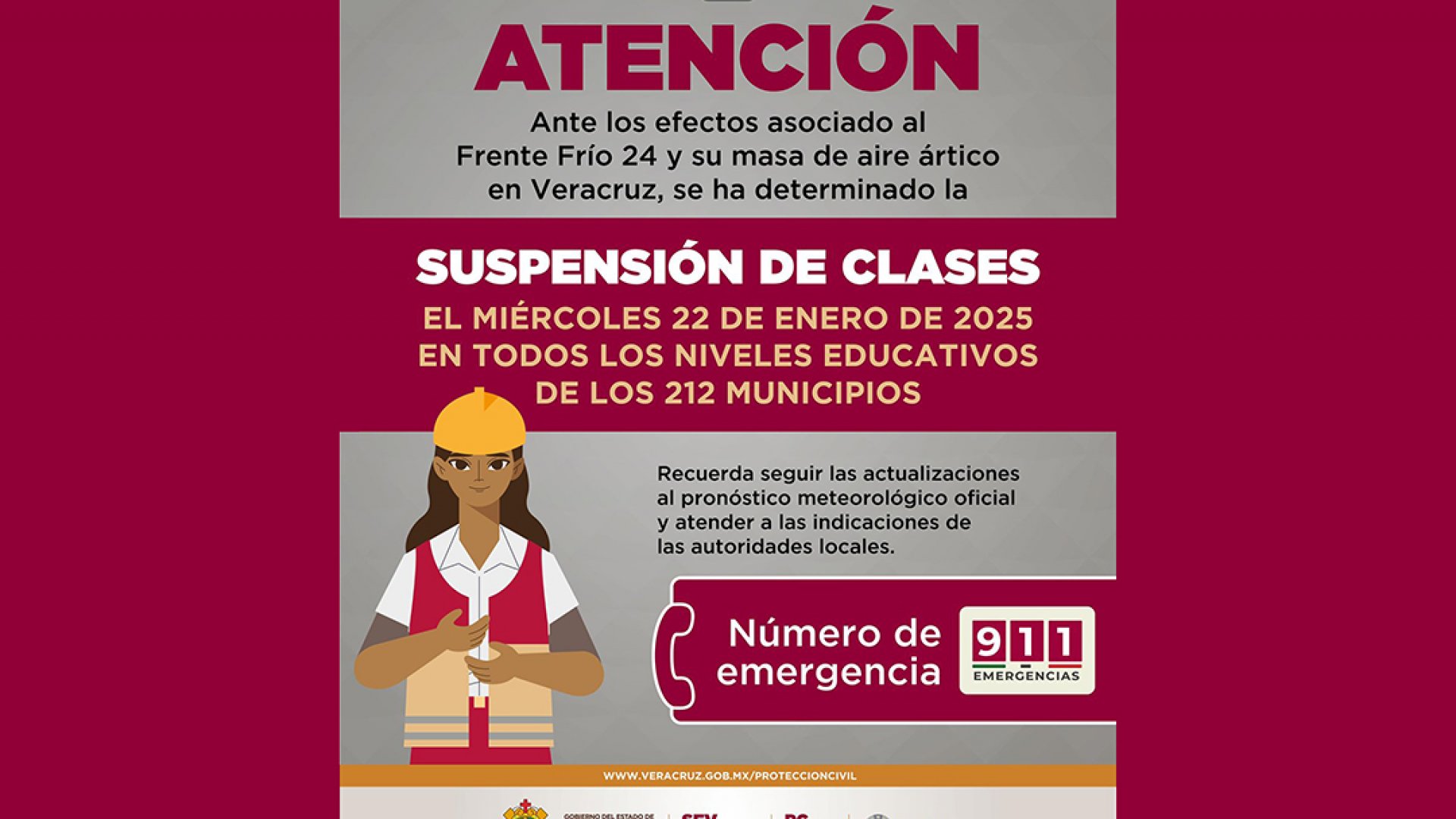 Se suspenden clases este miércoles por bajas temperaturas