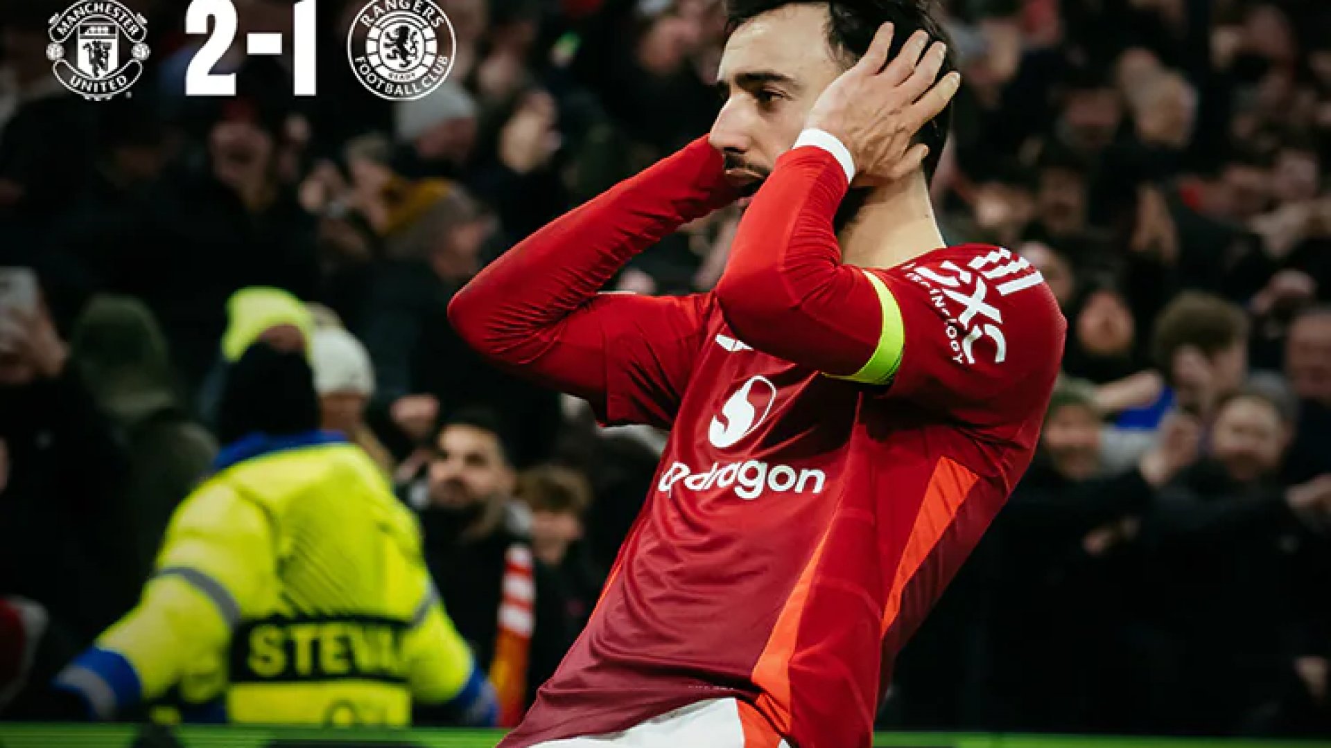 Bruno Fernandes salva al Manchester United con gol agónico ante el Rangers