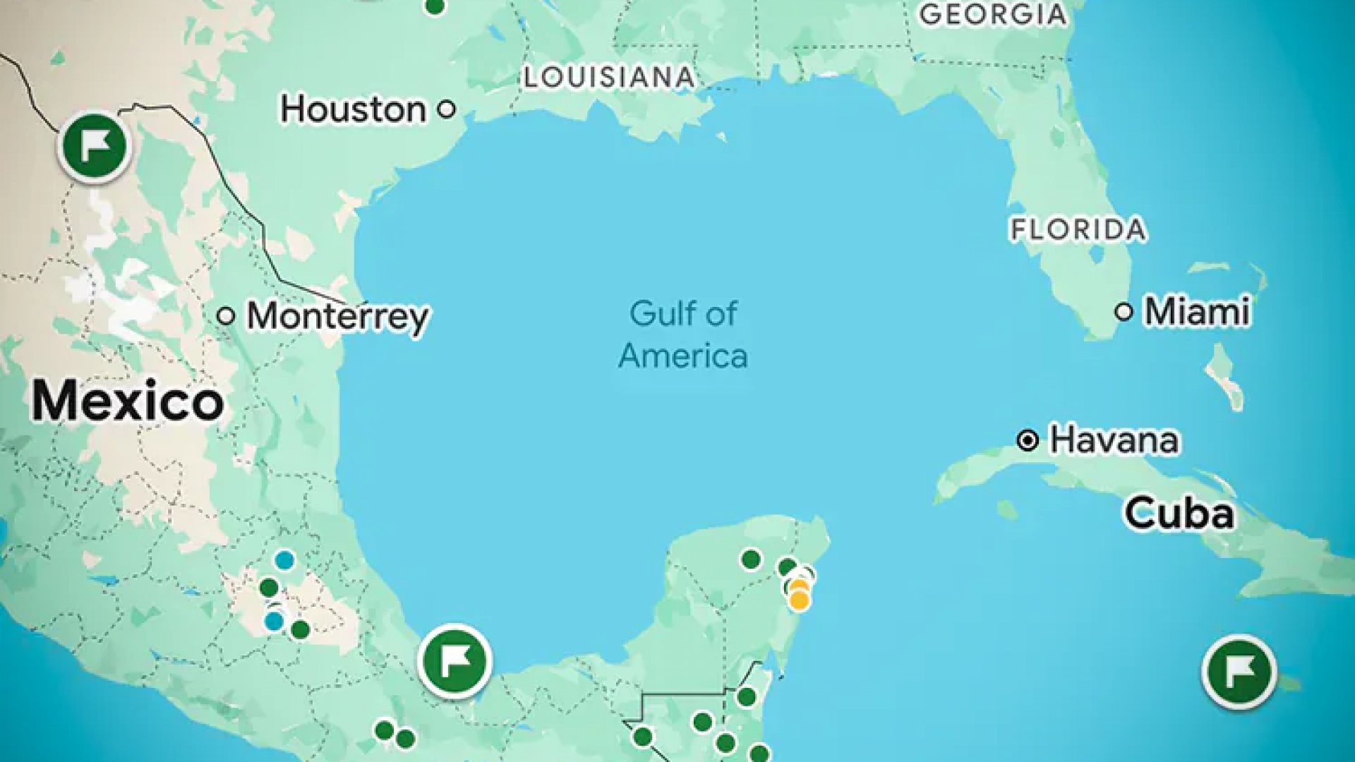 Google Maps cambia nombre del Golfo de México a “Golfo de América”, pero no en México