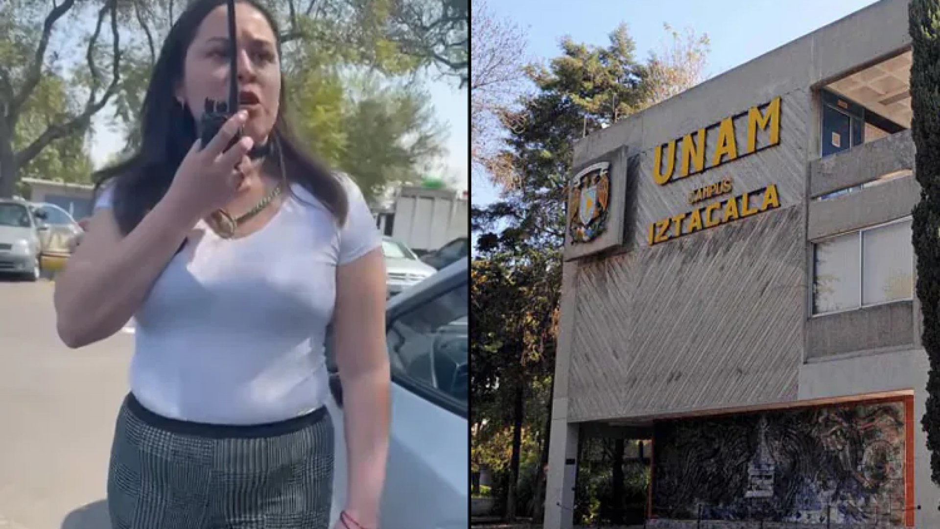 Lady UNAM: Trabajadora amenaza y humilla a estudiante en estacionamiento | Video