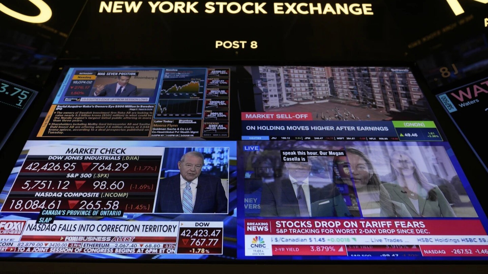 Caída histórica en Wall Street ante incertidumbre por políticas de Trump