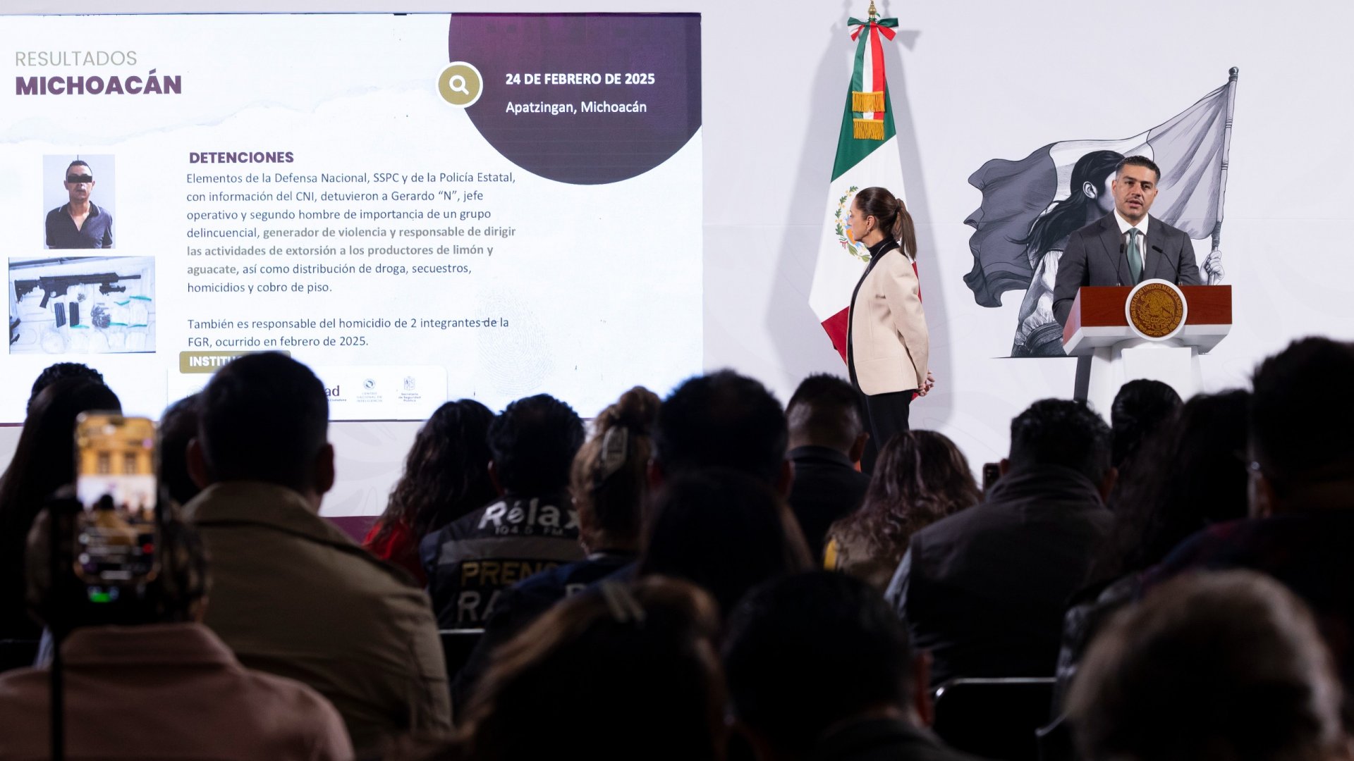 Claudia destaca caída del 15% en homicidios dolosos de septiembre 2024 a febrero 2025