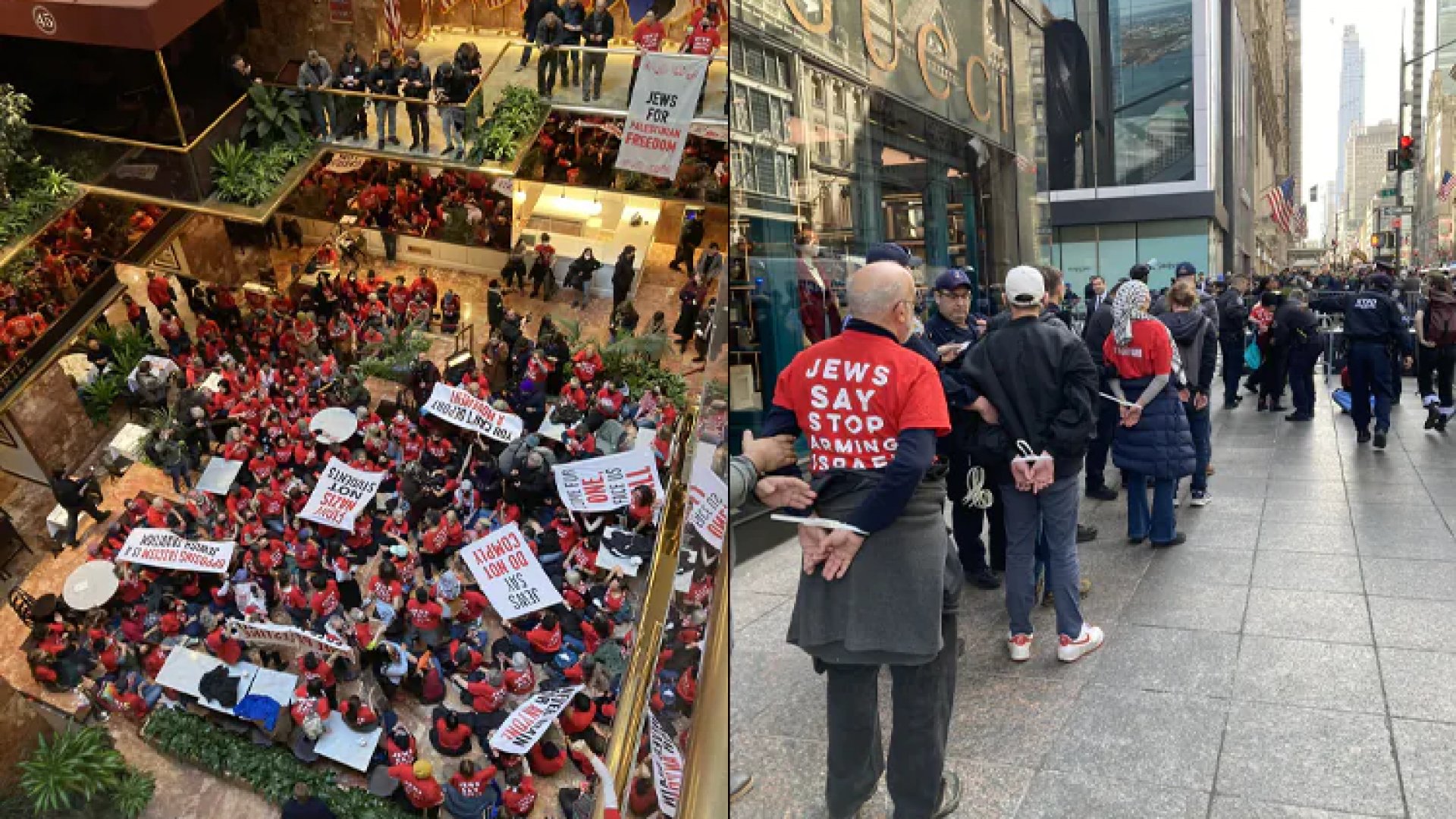 En la Torre Trump, arrestan a unos 100 tras protesta por detención de estudiante palestino