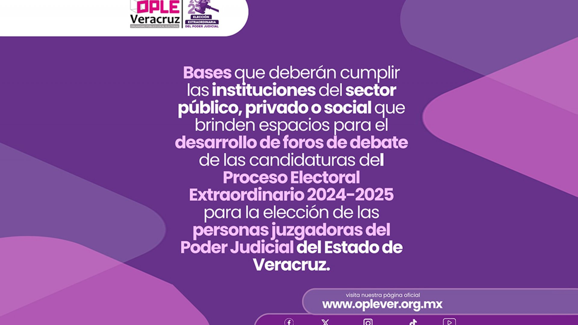 OPLE Veracruz establece bases para foros de debate en proceso electoral extraordinario