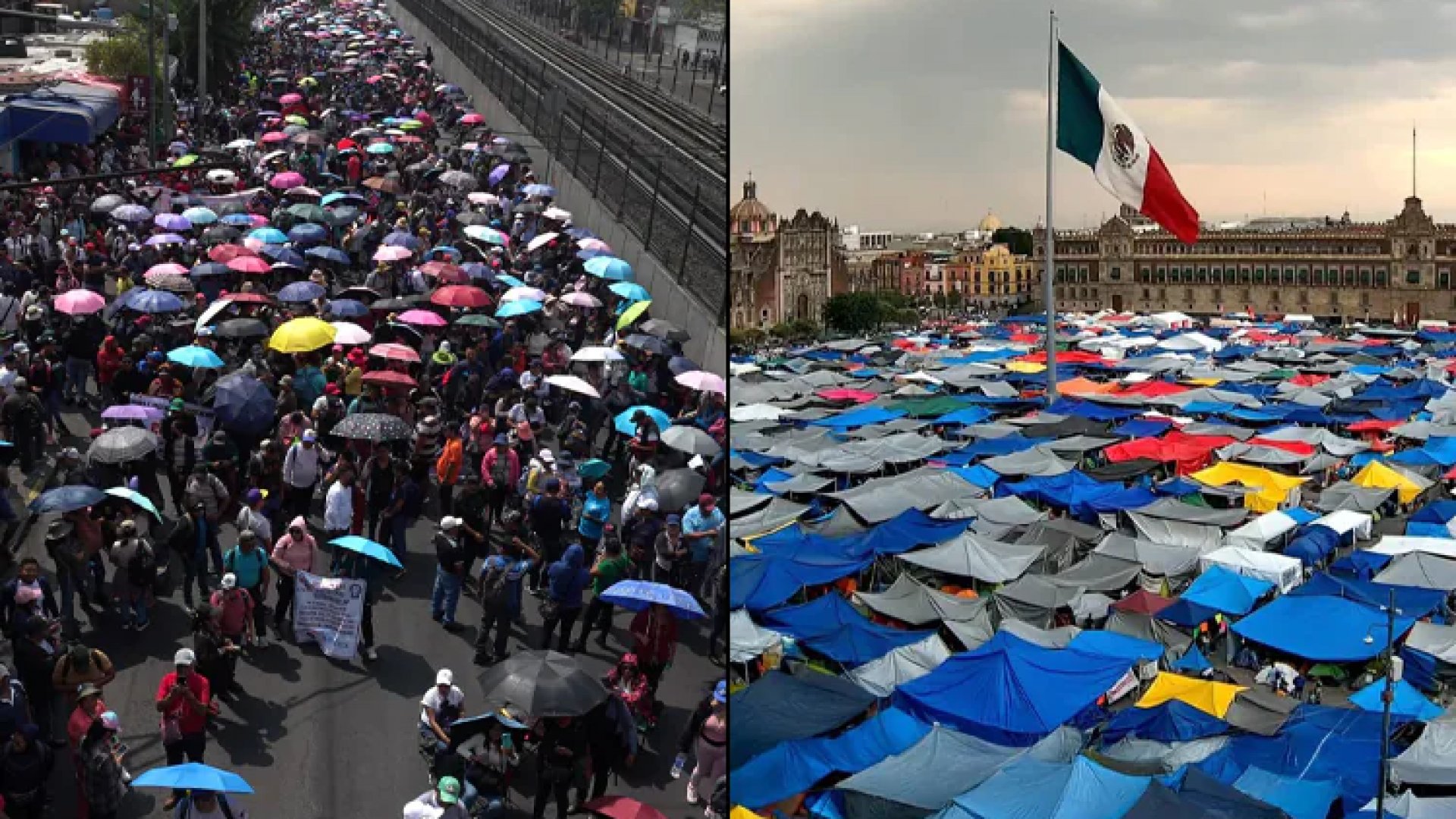 CDMX colapsa con 22 movilizaciones hoy; CNTE mantiene bloqueos en el AICM