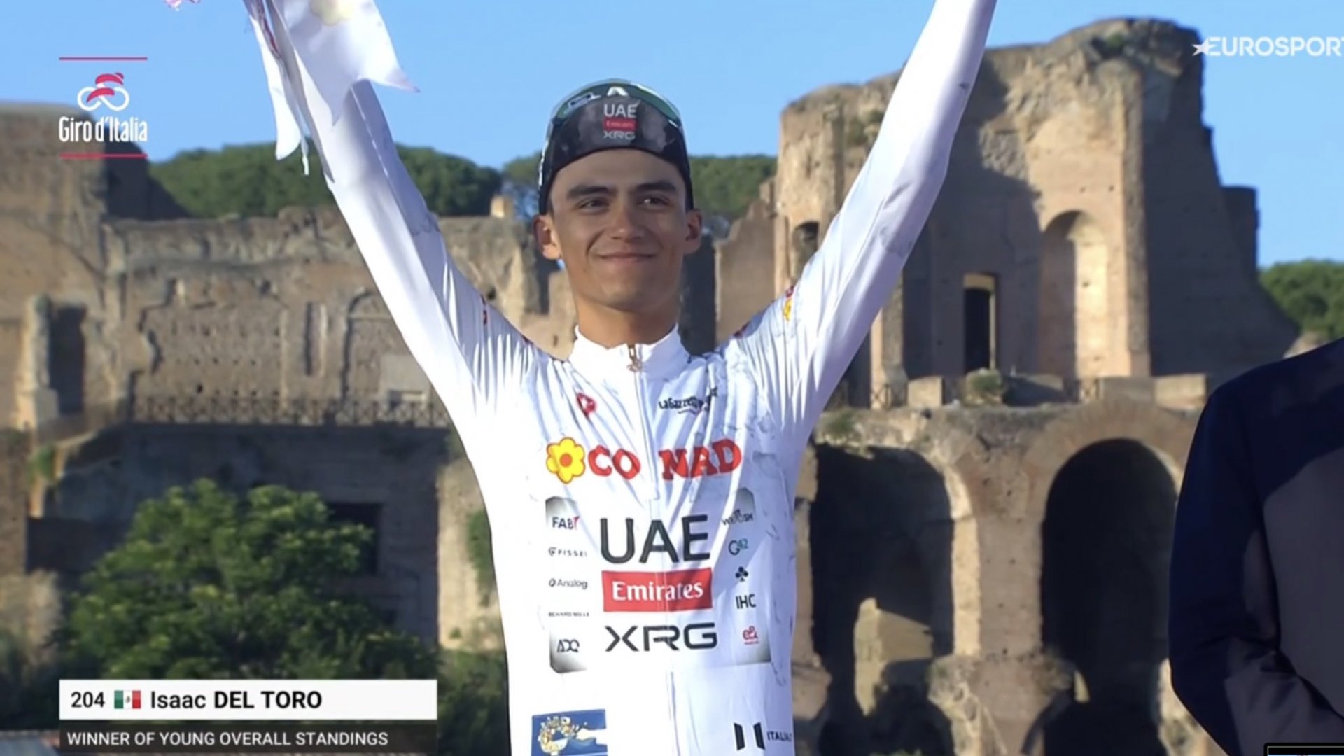Del Toro hace historia en el Giro de Italia
