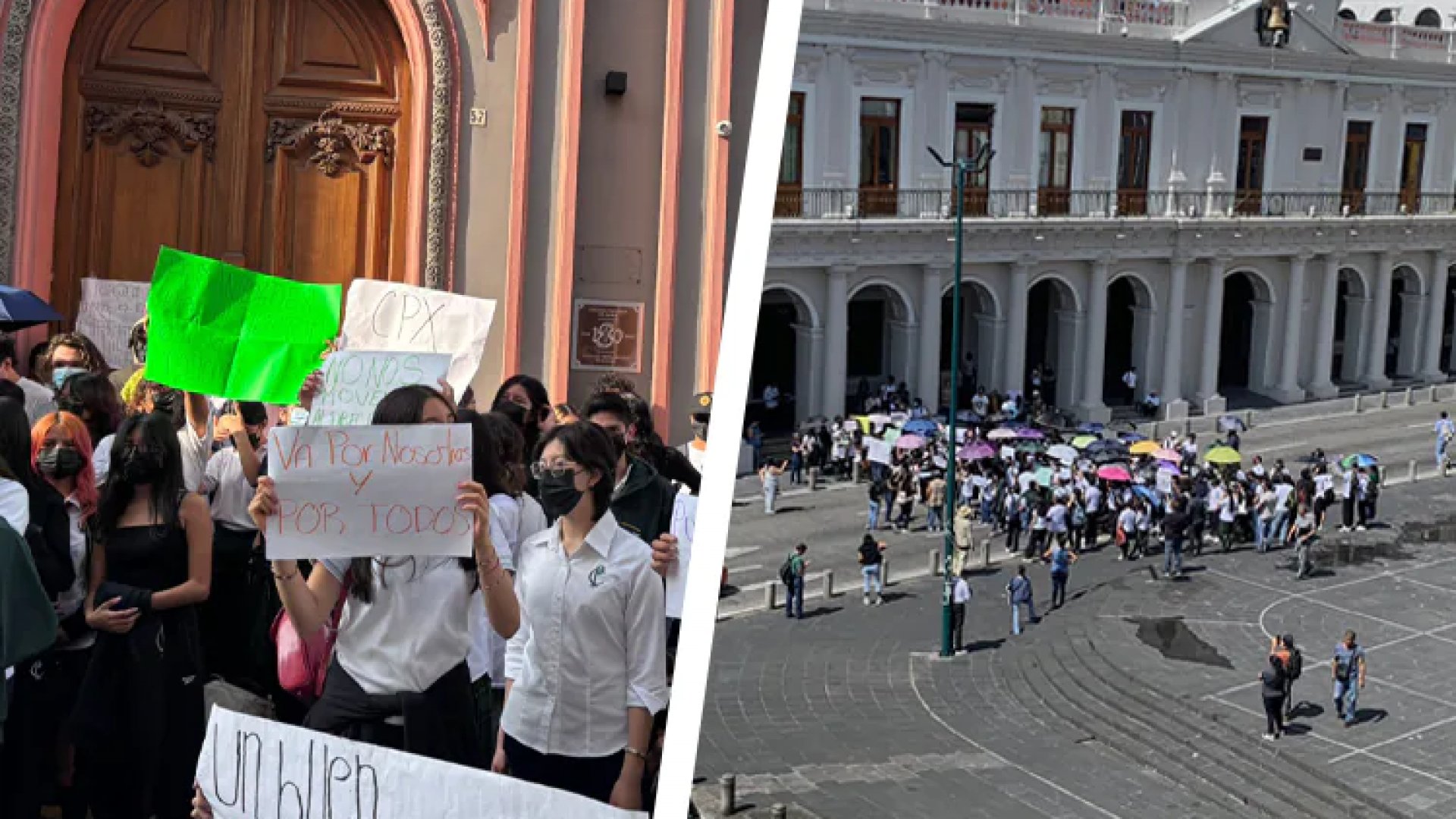 Protestan en Xalapa por destitución de director de la prepa Benito Juárez | VIDEOS