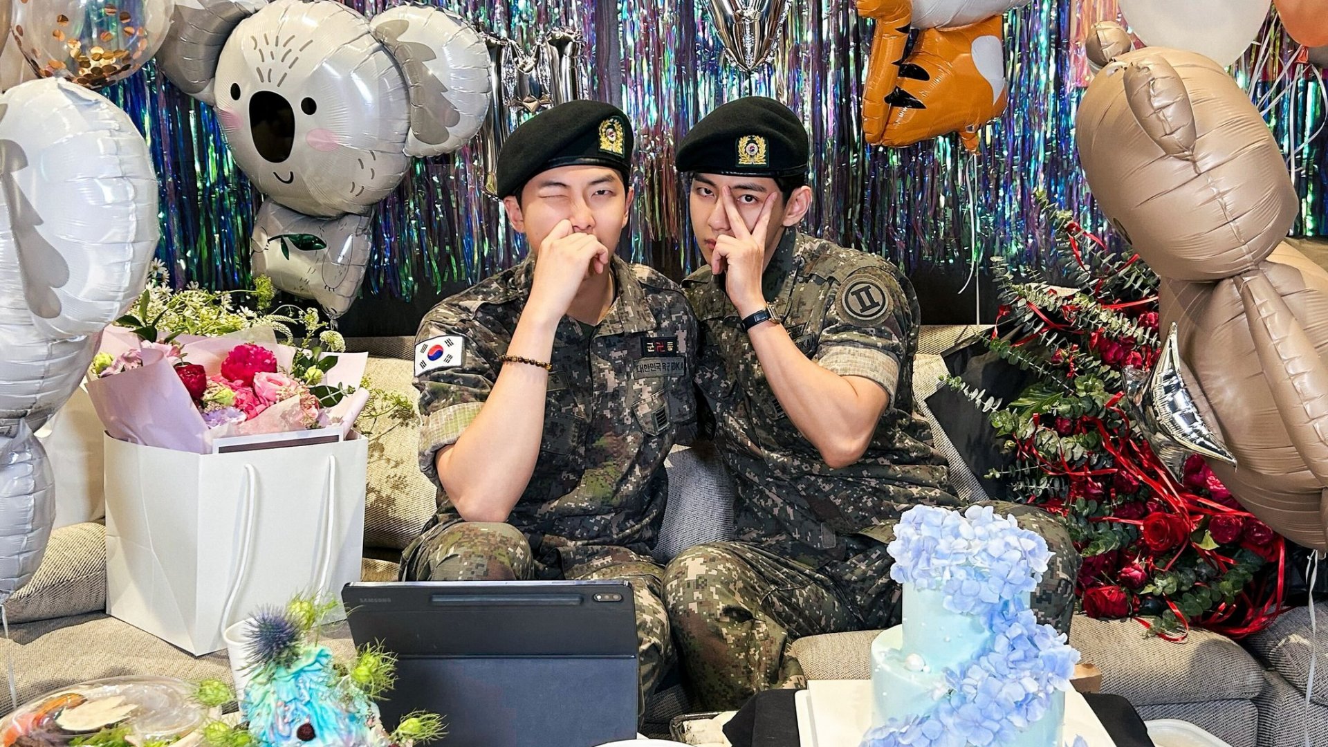 RM y V regresan del ejército y prometen reunión BTS