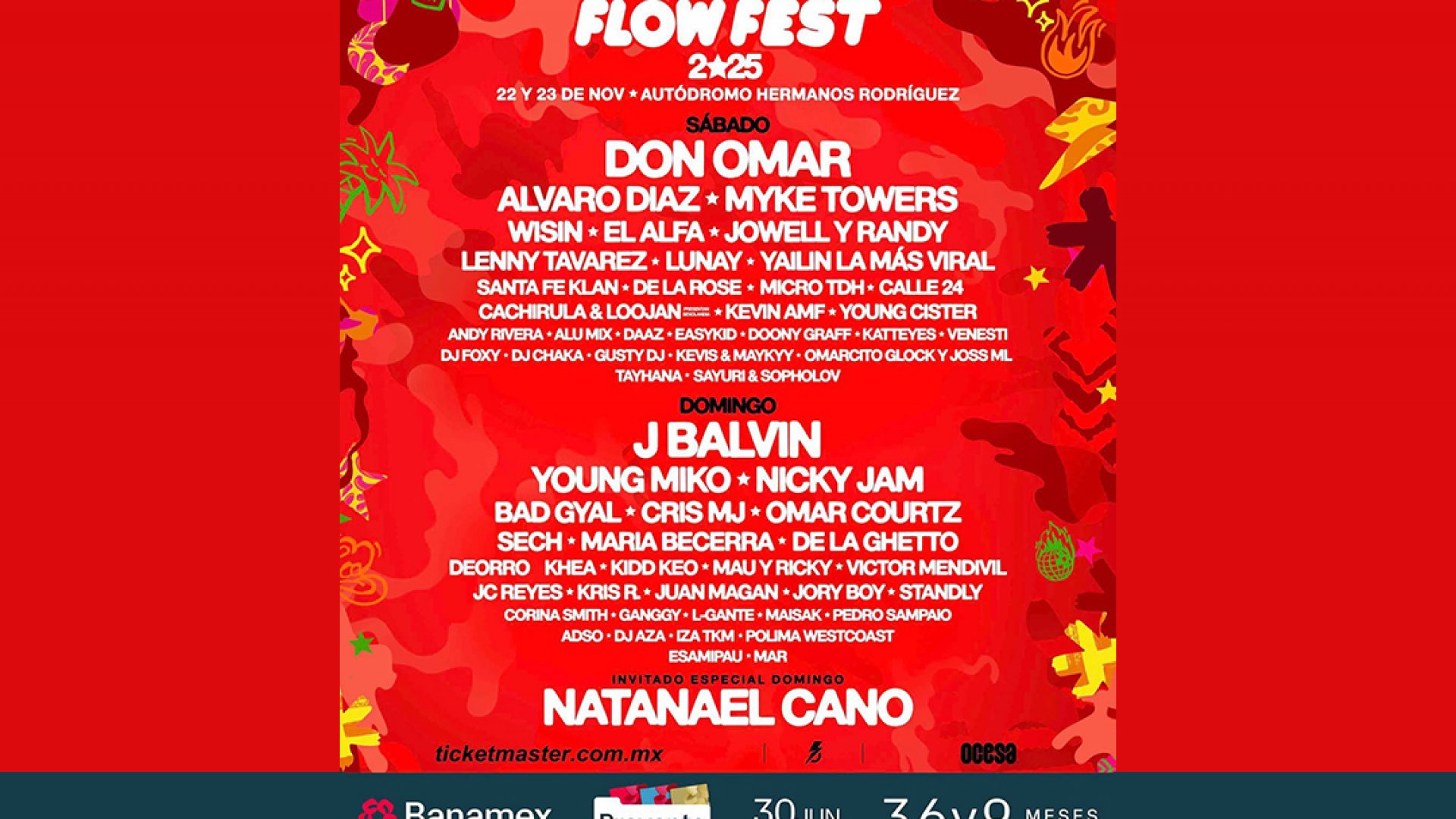 Don Omar y J Balvin encabezan el Flow Fest 2025