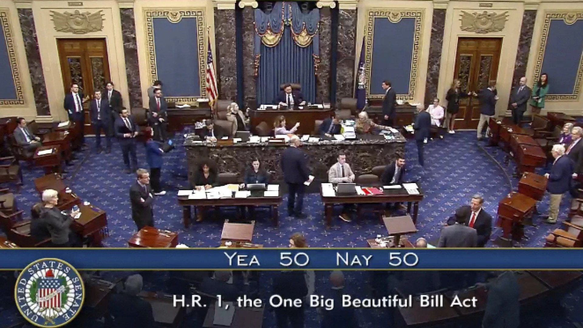Senado respalda presupuesto de Trump por estrecho margen