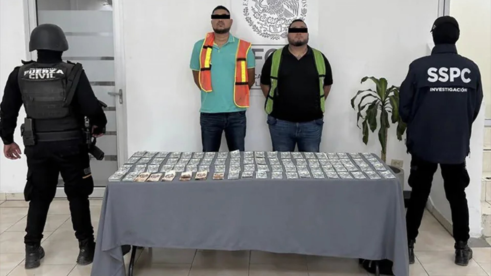 En Nuevo León, caen nueve generadores de violencia, con armas, droga y 100 mil dólares