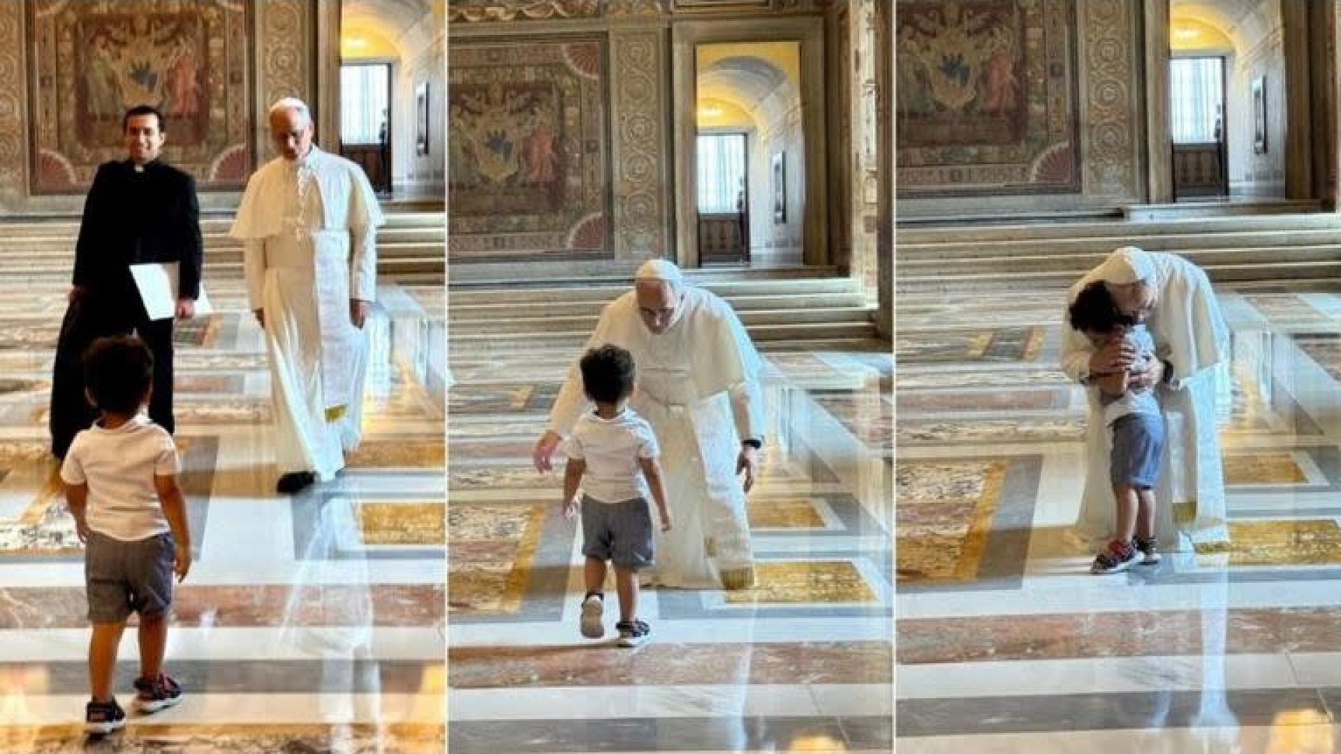 Un niño evade la seguridad y abraza al Papa León XIV en audiencia privada