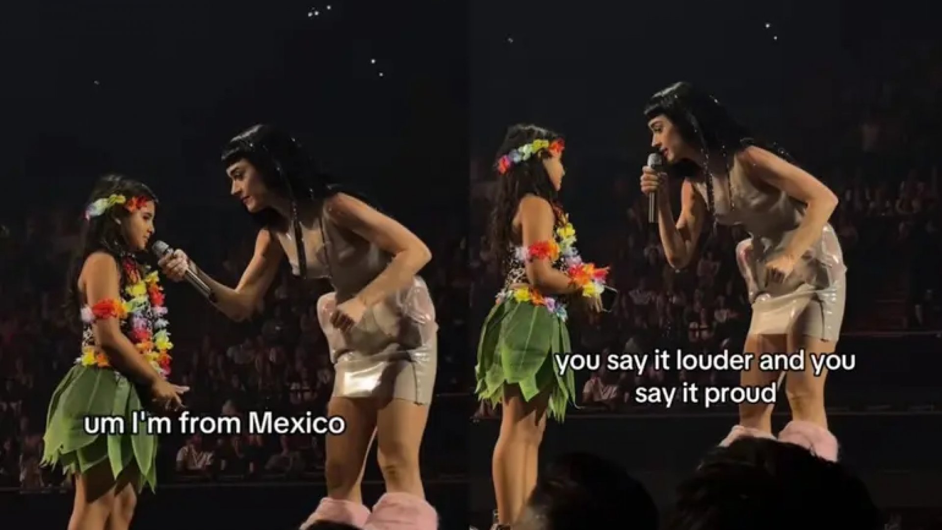 Katy Perry anima a niña mexicana a gritar con orgullo su origen en concierto de Los Ángeles