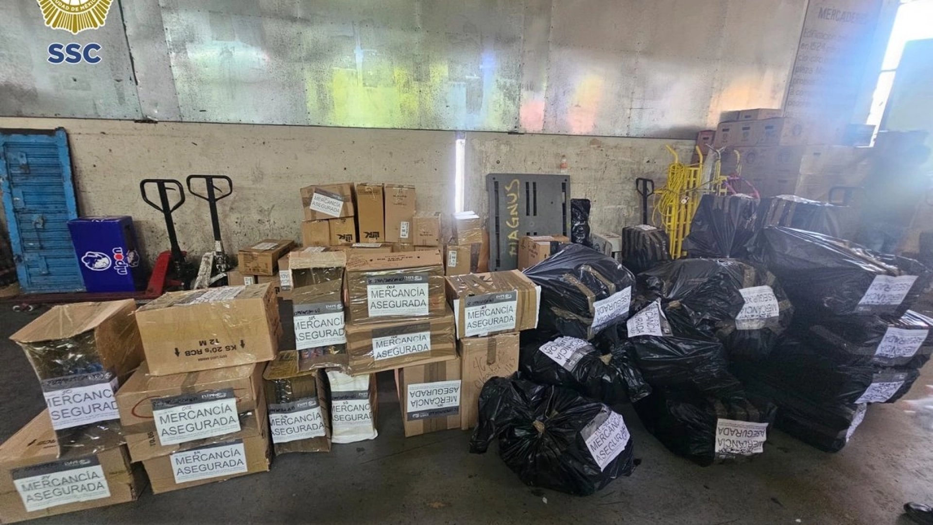 Decomisan 12 mil cajetillas de cigarros ilegales en la Central de Abasto de la CDMX